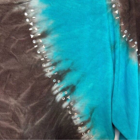 INC International Concepts Ombre Embellished Long Sleeve Top Size S - Picture 3 of 6